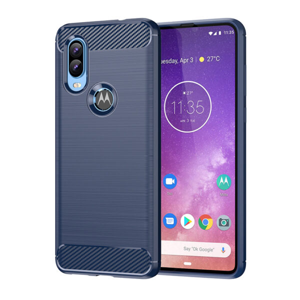 Motorola Moto One Serie Mode Handyhülle TPU Motorola One Vision Gebürstet #2446 – Bild 3